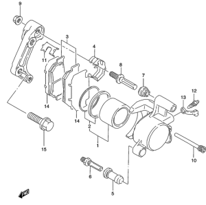 GZ250 Передний суппорт
