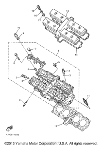 YZF600RTC Головка цилиндров