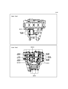 ZX1000 Болты крепления картера