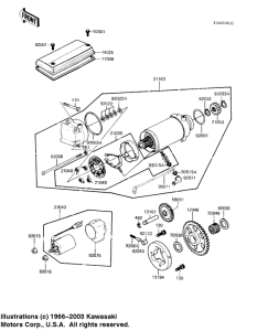 KZ1100 Starter motor / starter clutch