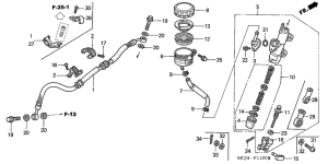 CBR900RE Задний тормозной цилиндр