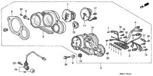 CBR900RR Измерительный прибор
