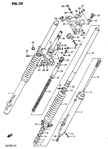 PE175 Передняя вилка model