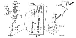 ST1300 Rr. brake master cylinder