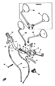 XS750 Handle. wire
