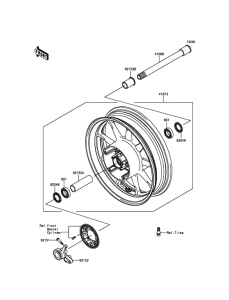 VN1700 Переднее колесо