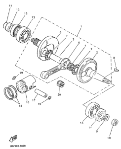 PW80 Коленчатый вал и поршни