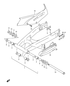 XF650 Маятник задний