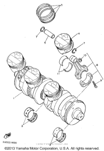 FZR1000F Коленчатый вал и Поршень