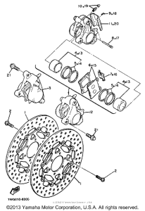 FZR400SUC Передний суппорт