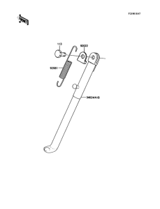 KDX80 Подножка