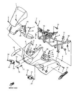 XJ600S Обтекатель 1