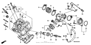 VTX1300T Front cylinder head + intake manifold