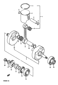 RM250 Вал коленчатый