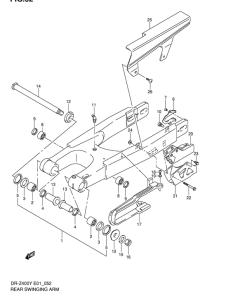 DR-Z400 Маятник задний