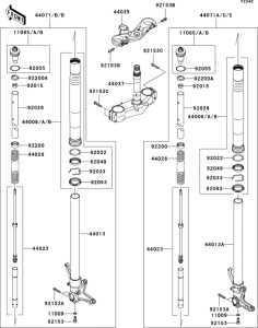 ZX1000 Передняя вилка