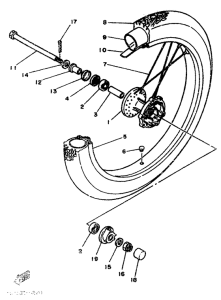 XT350H (20KW) Переднее колесо
