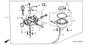 XR70R Carburetor assy