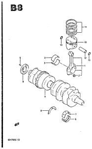 GSX750 Вал коленчатый