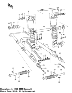 KZ200 Swing arm / shock absorbers