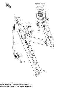 KZ1000 Задний тормозной цилиндр