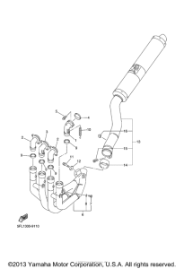 YZFR7L Выхлопная система