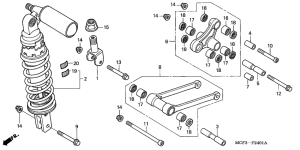VTR1000SP Rear cushion