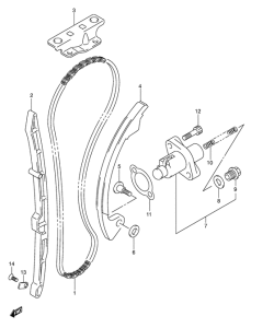 DR-Z400 Держатель направляющей