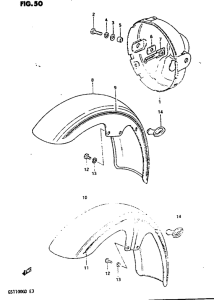 GS1100 Headlamp housing - front fender