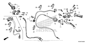  Handle Lever + Switch + Cable