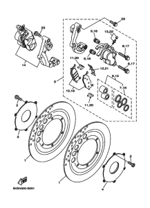 XVS1100 XVS11W Передний суппорт