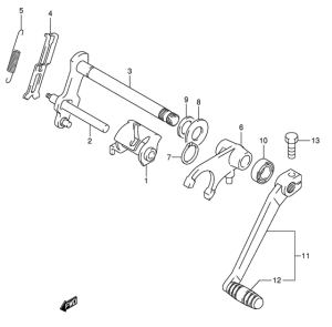 JR50 Переключение передач