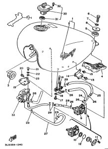 XV250 Топливный бак