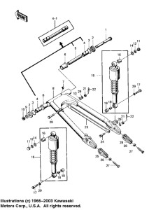 KZ400 Swing arm / shock absorbers