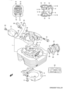 DR350 Головка цилиндров