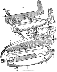 CA95 Swingarm + chain case