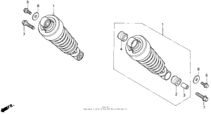 VF750C Задние амортизаторы