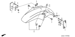 CB900F Переднее крыло