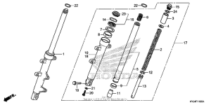 CBR250R Передняя вилка