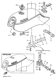 XJ900 Топливный бак