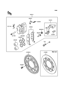 KX125 Передний тормоз