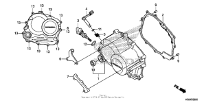  Крышка картера правая