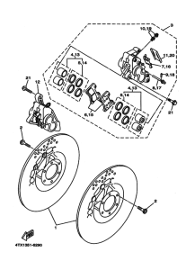 TDM850 ﾌﾛﾝﾄﾌﾞﾚｰｷｷﾔﾘﾊﾟ
