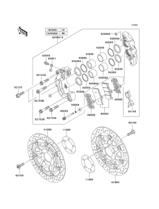 ZX900 Передний тормоз