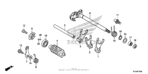 CBR250R Вилка переключения передач