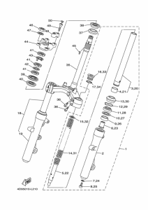 YP250 ステアリング