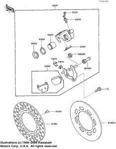 KX125 Передний суппорт