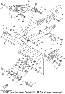 TTR125P Задний рычаг подвески