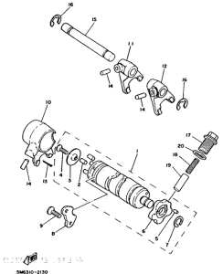 DT50R Shift cam. fork