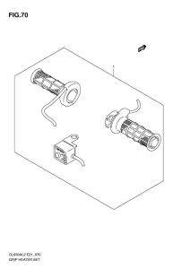 DL650 (ABS) Grip heater set